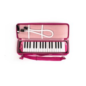 Melódica Vitale QM32A4-PKSL Rosa Pastel de 32 Teclas con Estuche y Accesorios